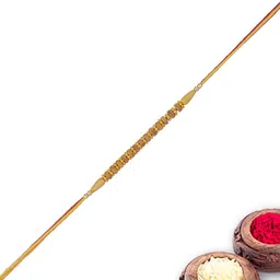 MEIRA JEWELLERY 3-Pcs Rakhi With Roli Chawal & Greeting Card-image-54