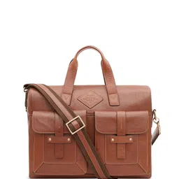 Hidesign Leather Structured Shoulder Bag with Applique-34