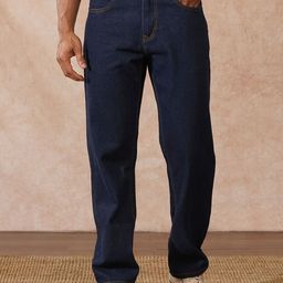 WROGN Men Comfort Relaxed Fit Mid-Rise Non Stretchable Cotton Jeans-image-23