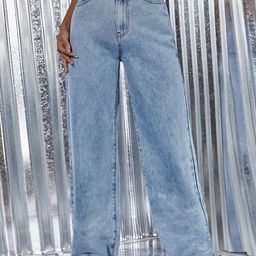 DressBerry Women Comfort Straight Fit High-Rise Light Fade Acid Wash Stretchable Jeans-image-93