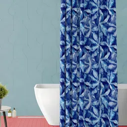 ArtzFolio Blue and White Printed Waterproof Shower Curtain-image-26