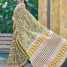 Pandadi Saree Ethnic Motifs Printed Zari Saree-image-82