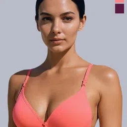 Eden Women Pack Of 2 Medium Coverage T-shirt Bra-picture-12