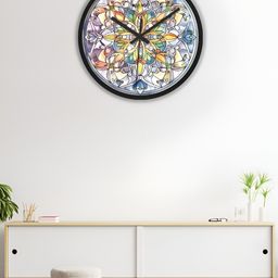 OLIVE TREE Black & Red Printed Contemporary Wall Clock-10