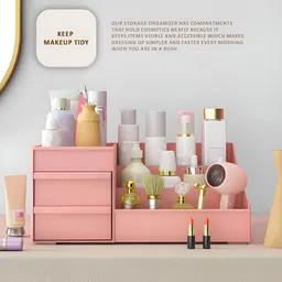 Aura Peach-Coloured Set of 1 Regular Drawer Organiser Organisers image 2
