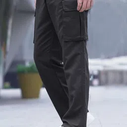 R.Code by The Roadster Life Co. Men High-Rise Regular Fit Cargos Trousers-image-80