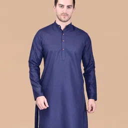 PulseIQ Selection Of 2 Band Collar Pure Cotton Straight Kurtas-image-27
