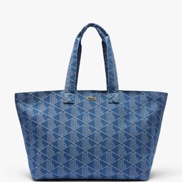 Lacoste Unisex Abstract Printed Shopper Cotton Tote Bag-14