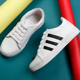 Antox White Synthetic Casual Shoes-30