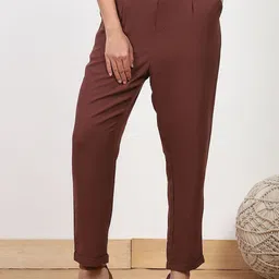 Biba Women Relaxed Low-Rise Peg Trouser-image-25