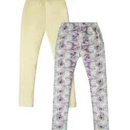 Nino Togs Girls Pack Of 2 Printed Ankle Length Leggings-image-52