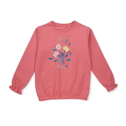Gini and Jony Girls Graphic Printed Round Neck Cotton Top-image-88