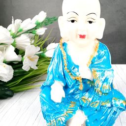 apka mart Blue Buddha Figurine Showpiece-image-97