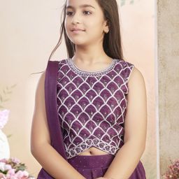 Aarika Girls Embroidered Thread Work Ready to Wear Lehenga & Blouse With Dupatta-picture-22