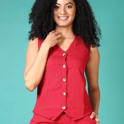V-Mart V-Neck Sleeveless Pure Cotton Waistcoat With Trouser-picture-13