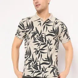 KASMA Graphic Printed Polo Collar Cotton Regular Fit T-Shirt-picture-8