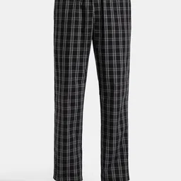 Jockey Men Checked Cotton Mid-Rise Lounge Pant-image-12