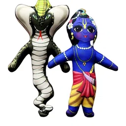 Vrindavanstore.in Set of 2 Microfibre Doll Soft Toys and Dolls-18