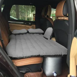 Car Travel Inflatable Bed Mattress with Two Air Pillows For Hyundai Venue (Grey) Car Inflatable Bed-12