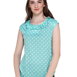 MALLORY WINSTON Polka Dot Print Crepe Top-image-21