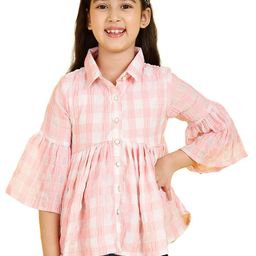 Ishti Checked Georgette Shirt Style Top-29