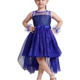 Kaku Fancy dresses Net Fit & Flare Midi Dress-image-11