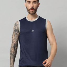 ATICX Men Brand Logo Colourblocked Slim Fit T-shirt-image-85