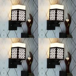 Gojeeva Black Wood Square Shaped Wall Lamp-picture-33