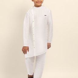DEVOILER Boys Ethnic Motifs Regular Dupion Silk Kurta with Pyjamas-47