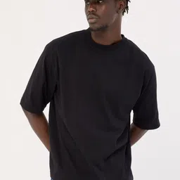SMAN Men Solid Round Neck Oversized T-shirt-picture-48