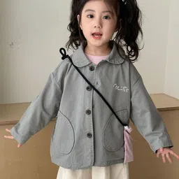 LULU & SKY Unisex Kids Washed Checked without Crop Tailored Jacket image 3