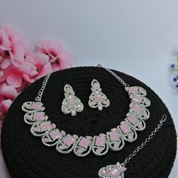 VATSALYA creation Women Pink Jewellery Set-image-87