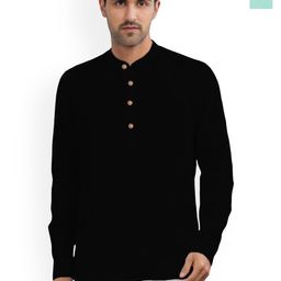 univibe Selection Of 2 Mandarin Collar Pure Cotton Straight Kurtas-27