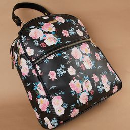 Ginger by Lifestyle Women Floral PU Structured Backpack-39
