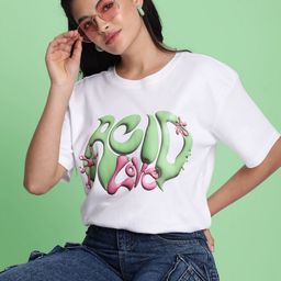 Bene Kleed Women Typography Printed Drop-Shoulder Sleeves T-shirt-image-92