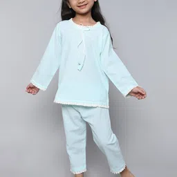 Little Clothings Girls Cotton Stripe Night Suits-picture-17