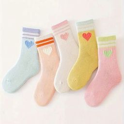 BAESD Kids Pack Of 5 Patterned Ankle-Length Socks-5