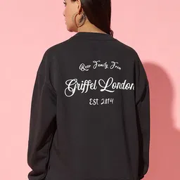 GRIFFEL Women Typography Printed Sweatshirt-image-25