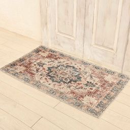 Ariana Blue & Beige Cotton Printed Anti-Skid Doormats-picture-17