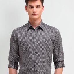 Arrow New York Men Slim Fit Spread Collar Geometric Printed Cotton Casual Shirt-image-90