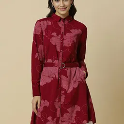 Allen Solly Woman Floral Printed Shirt Dress-image-87