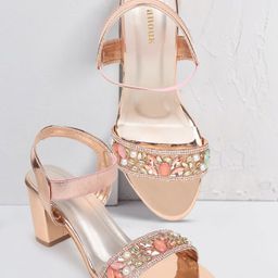 Anouk Embellished Party Block Sandals-40
