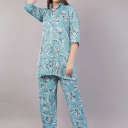 JIDI FASHION Floral Printed Tunic & Trousers Co-Ord Set-picture-10