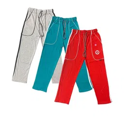 cubihexa AMNOUR Boys Pack of 3 Multicoloured Solid Track Pants-picture-14