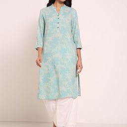 RANGMANCH BY PANTALOONS Women Printed Thread Work Kurta-image-92