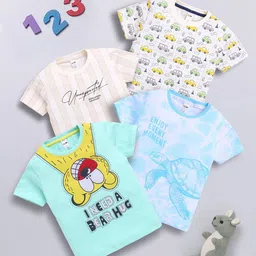 LITTLE NINJA Boys Printed Applique T-shirt-54