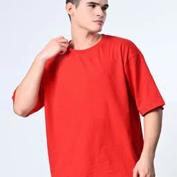 OWL MINK Round Neck Drop-Shoulder Sleeves Cotton T-shirt-image-41