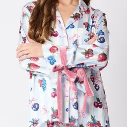 LULU & SKY Women Printed Shirt With Shorts Night Suit-picture-35