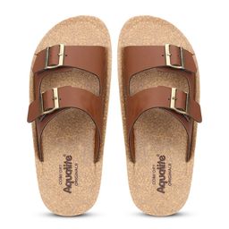 Aqualite Men Slippers Buckle Strap Sliders Comfortable Flip Flops-picture-34