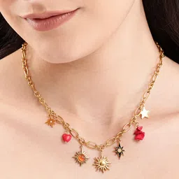 DressBerry Artificial Stones Charm Necklace-19